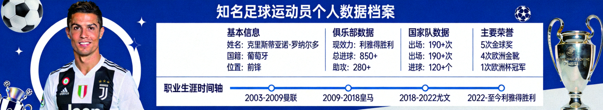 知名足球运动员个人数据档案